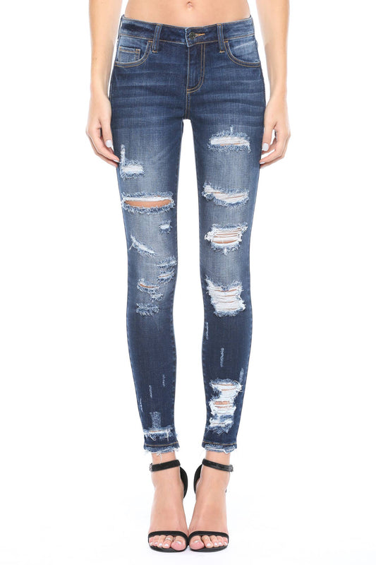 Distressed Ankle Skinny Jeans